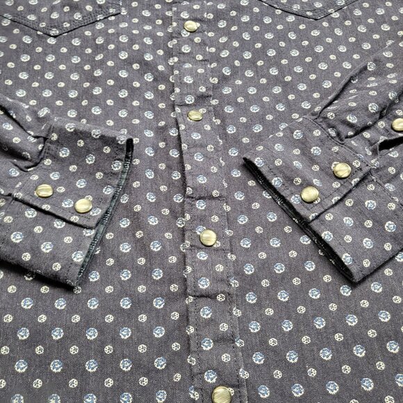 Moon Shine Spirit Shirt  Pearl Snap Mens Large Long Sleeve Brad Paisely Western - Picture 7 of 15